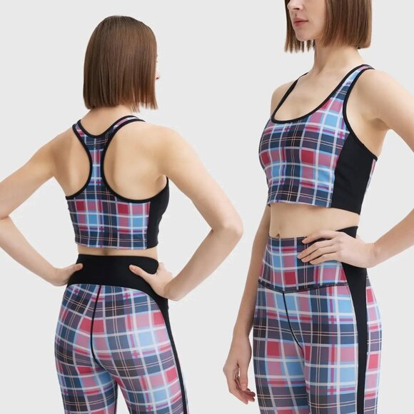 SPLITS59 Agathe Jacinthe Plaid Legging + Techflex Bra Matching Set / XS - Picture 4 of 14
